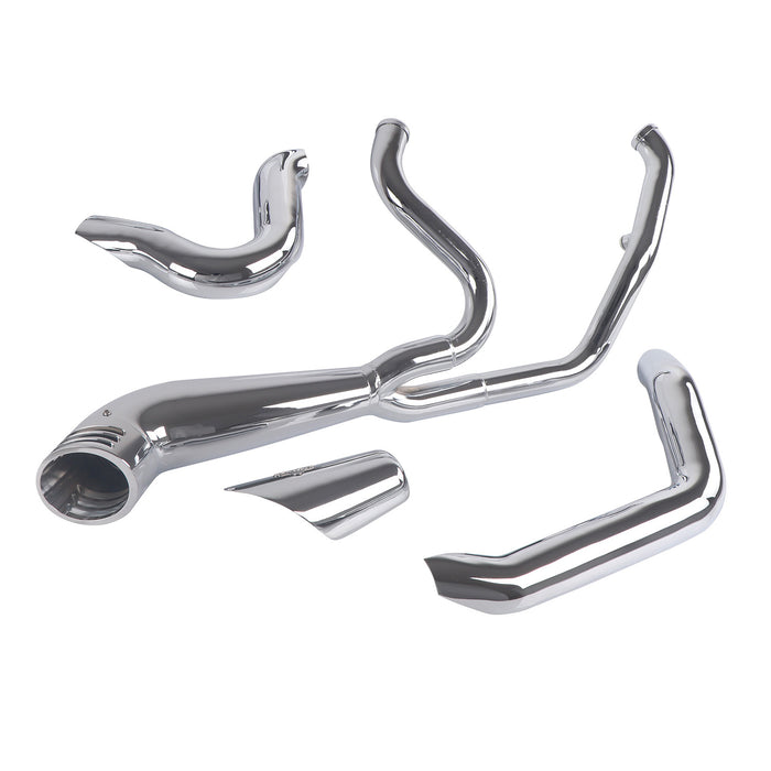 Head Turning Loud Sound 2 into 1 Exhaust Pipes for Harley Davidson 1995-2016 Motorcycles Full Exhaust System Chrome