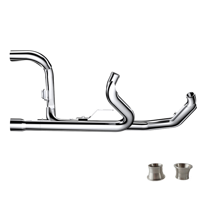 True Dual Head Pipes for Harley Touring Exhaust Headers 2017-up Models