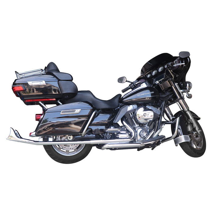 Iron Growl Upswept Fishtail Harley Touring 1995-2024 Slip on Exhaust Street Glide Road King