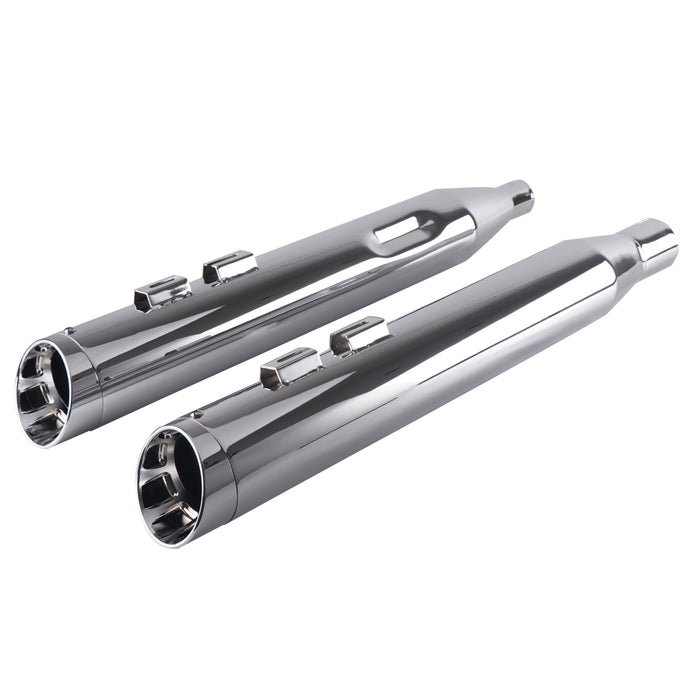 4.0” Slip On Mufflers Exhaust for Harley Touring M8 2017-UP Chrome