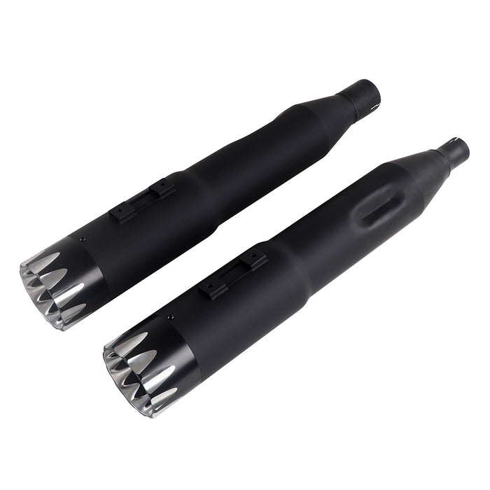 Iron Growl 5.0'' Black Cerakote Coating Slip on Mufflers for Harley Touring 17-up Exhaust