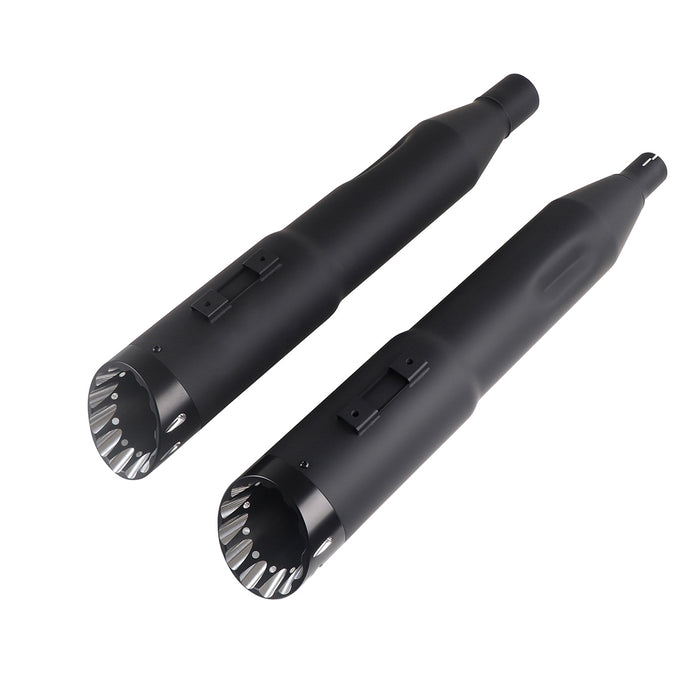 Iron Growl 5.0'' Black Cerakote Coating Slip on Mufflers for Harley Touring 17-up Exhaust